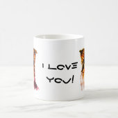 Border Collie Family Dog Personalize Text コーヒーマグカップ (中央)