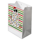 Border Collie Herding Christmas Tree ミディアムペーパーバッグ (裏面アングル)