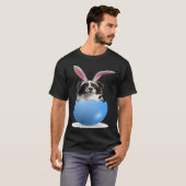 Border Collie Herding Dog Easter Bunny Egg Hunting Tシャツ (正面フル)