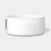 Border Collie Line Art personalized bowl ボウル (右)