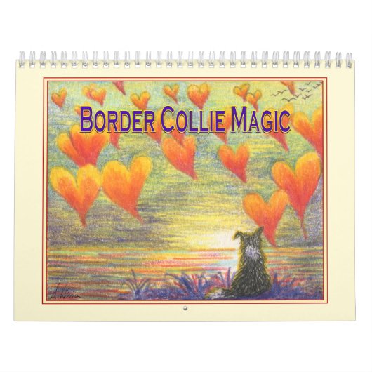 Border Collie Magic wall calendar, picture a month カレンダー (カバー)