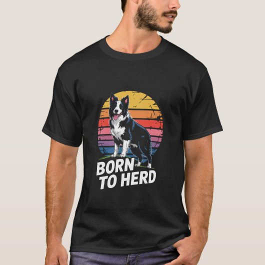 Border Collie Metal Herding Sheep Collie Owner Tシャツ (正面)