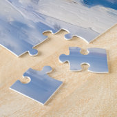 Border Collie Mid-Air Christmas Bow Catch Hat ジグソーパズル (側面)