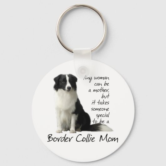 Border Collie Mom Keychain キーホルダー (正面)