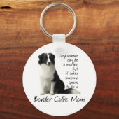 Border Collie Mom Keychain キーホルダー (正面)