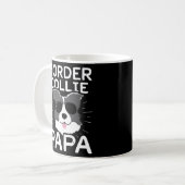 Border Collie Papa Funny For Dog Lovers Father's コーヒーマグカップ (正面左)