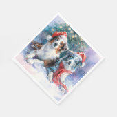 Border Collie Paper Napkin スタンダードランチョンナプキン (角)