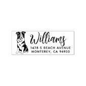 Border Collie Return Address Dog Owner ラバースタンプ (押印)