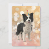 Border Collie Sheepdog 招待状 (正面)