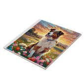 Border Collie Shepherd Dog タイル (側面)