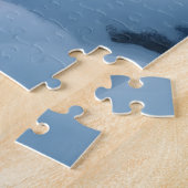 Border Collie Snowy Forest Walk Holiday Painting ジグソーパズル (側面)