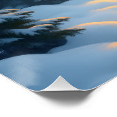 Border Collie Snowy Forest Walk Holiday Painting ポスター (コーナー)