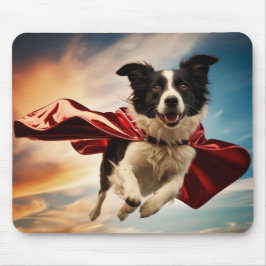 Border Collie Superhero Mousepad マウスパッド