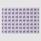 Border Collie Tissue Paper in Purple 薄葉紙 (正面)