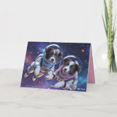 Border Collie Valentine Card シーズンカード (裏面)