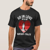 Border Collie Valentines Day For Women Border Coll Tシャツ (正面)