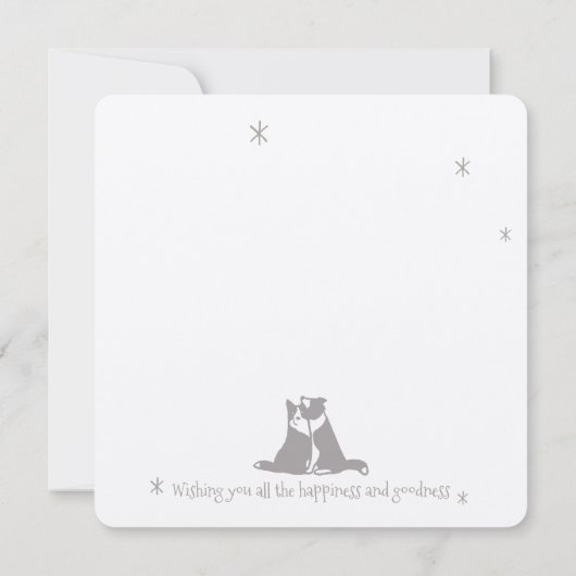 Border collies get a tree with balls カード (裏面)