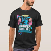 Border Collies Retro Tシャツ (正面)