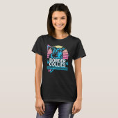 Border Collies Retro Tシャツ (正面フル)