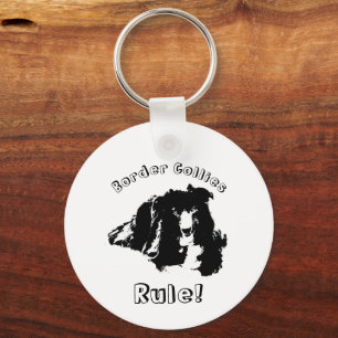 Border Collies Rule Cute Dog キーホルダー