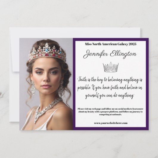 Border Pageant Essentials Autograph Comp Card 招待状 (裏面)