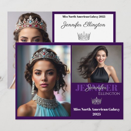 Border Pageant Essentials Autograph Comp Card 招待状 (正面/裏面)