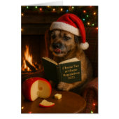 Border Terrier 'Cheese Tax' Christmas card (正面)