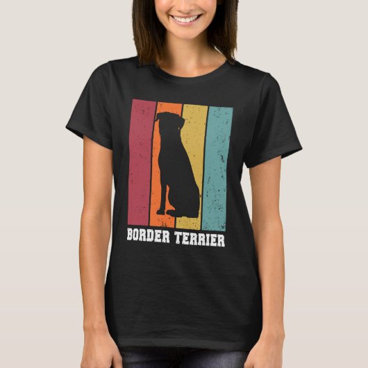 Border Terrier Vintage  1 Tシャツ (正面)