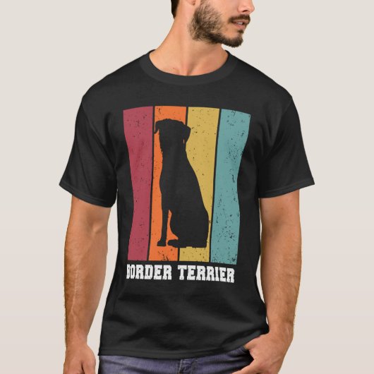 Border Terrier Vintage  1 Tシャツ (正面)