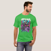 Borderlands 4 カラフルなヒーローコラージュ落書きビデオ tシャツ (正面フル)