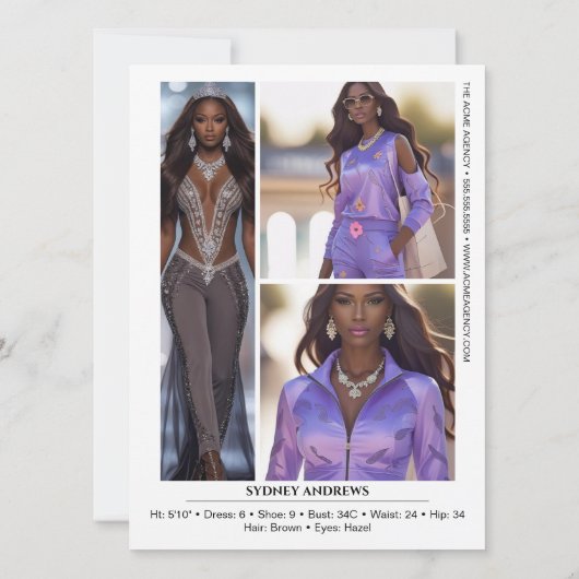 Borderline 4 Signature Modeling Comp Card 招待状 (裏面)