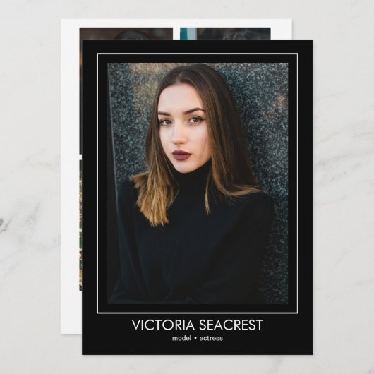 Borderline 5 Actor Model Talent Comp ZEDカード 案内状 (正面/裏面)