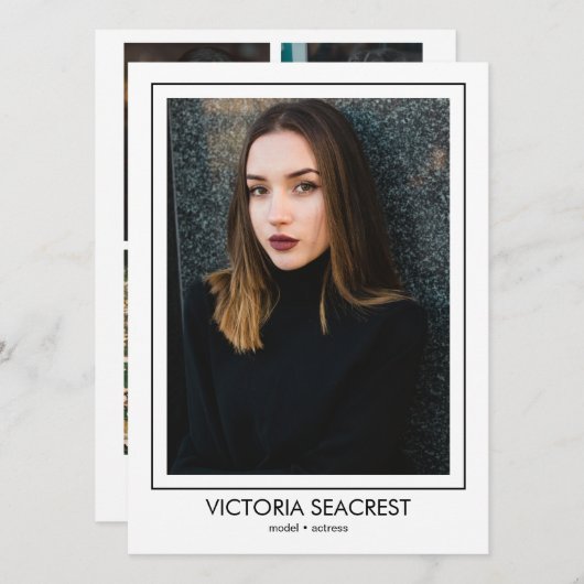 Borderline 5 Actor Model Talent Comp ZEDカード 案内状 (正面/裏面)