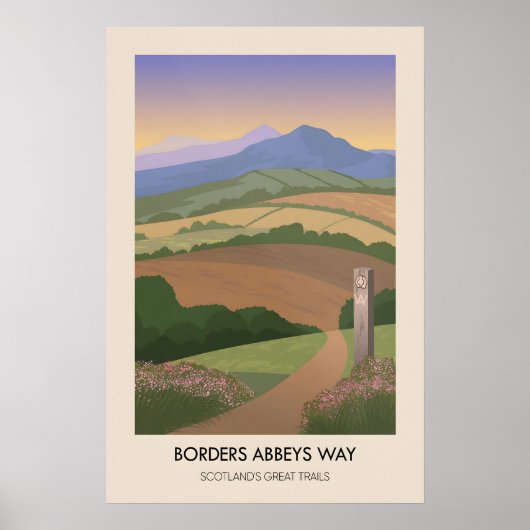 Borders Abbeys Way Scotlands Great Trails Poster ポスター (正面)