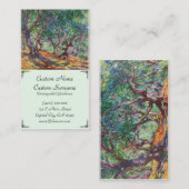 Bordighera、1884年のクロード・モネのオリーブ 名刺 (正面/裏面)