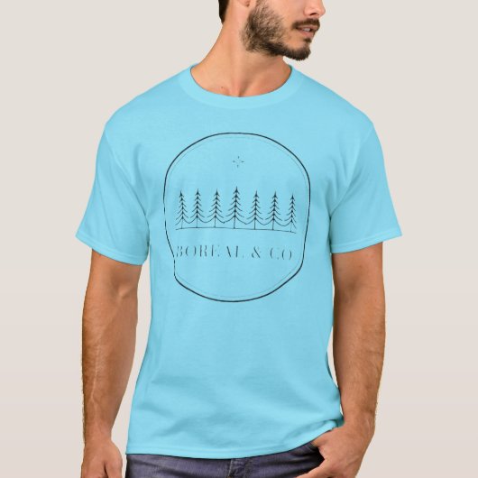 BOREAL & CO ノーザン・フォレスト・バッジ パイン・ノーススター Tシャツ (正面)