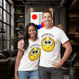 Bored Emoji | 水曜日の気分デザイン Tシャツ