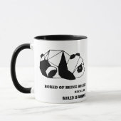 “Bored of Being Bored” Mug – Funny Panda Quote  マグカップ (左)