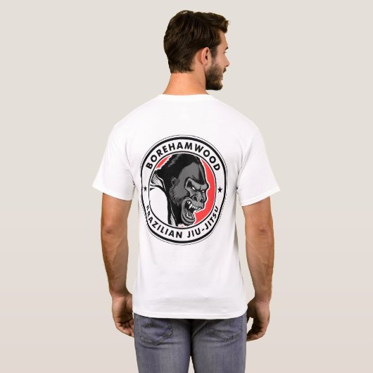 Borehamwood BJJクラブTシャツ(白い) Tシャツ (裏面フル)