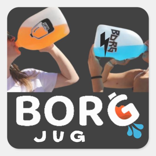 bOrGソーシャルメディアドリンクラバーカクテルジュグラベル スクエアシール (正面)