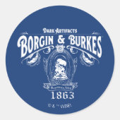 BORGIN & BURKES™ Dark Artifacts Store Graphic ラウンドシール (正面)