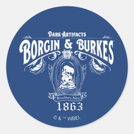 BORGIN & BURKES™ Dark Artifacts Store Graphic ラウンドシール (正面)