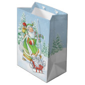 Borgo著Westieのクリスマスのギフトバッグ"嬉しい騒音" ミディアムペーパーバッグ (裏面アングル)