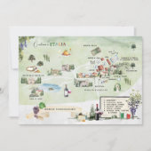 Borgo Corsignano | 旅程地図のご案内 招待状 (正面)