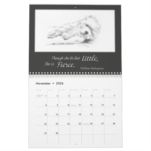 Borgo's The Artful Westie 2023 Calendar カレンダー (11月 2026)