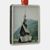 Borgundの横木教会、c.1150の眺め メタルオーナメント (右)