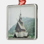 Borgundの横木教会、c.1150の眺め メタルオーナメント (左)