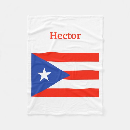 Boricuaのプエルトリコ人Bandera 4Hector (名前) フリースブランケット (正面)