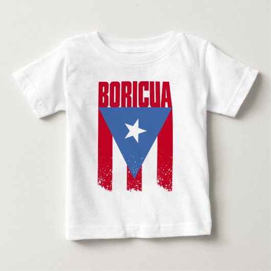 Boricuaの旗 ベビーTシャツ (正面)