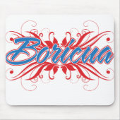 Boricuaの花柄 マウスパッド (正面)